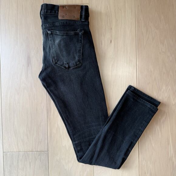 Kato Selvedge Needle Skinny Jeans 29 Black Hiroshi Streeatwear Japan Denim - Picture 2 of 11